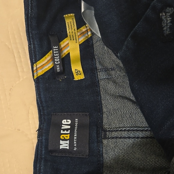 Anthropologie Maeve Colette Dark Wash Pants Jeans 25 Petite - Picture 4 of 8